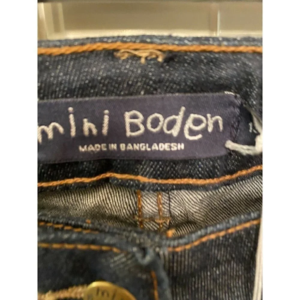 Mini Boden Sz 13 Girl’s Blue Jeans NWT‎